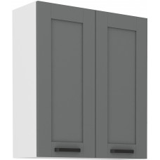 LUNA 80 G-90 2F Pakabinama Spintelė 90 cm Dustgrey Balta