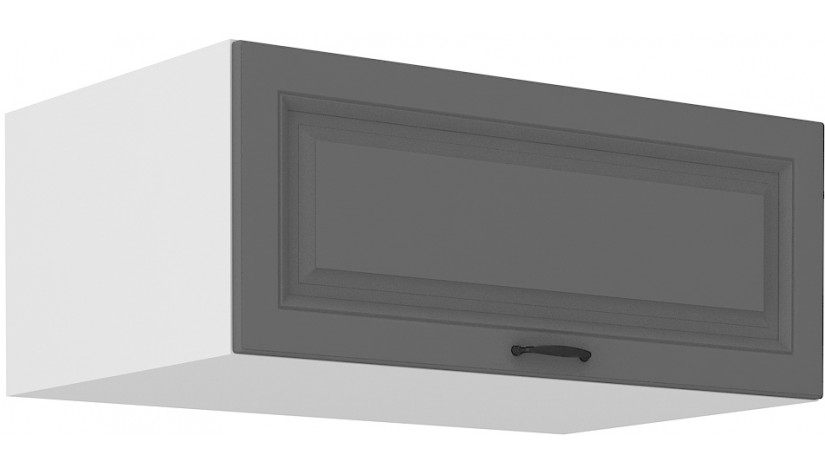 Stilo 80 NAGU-36 1F antresolinė spintelė 57 cm gylis Dustgrey balta