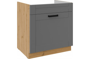 LUNA 80 ZL 1S BB PREMIUM Dustgrey Artisan kriauklės spintelė su stalčiumi