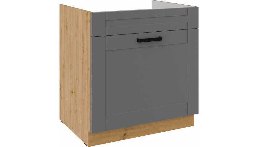 LUNA 80 ZL 1S BB PREMIUM Dustgrey Artisan kriauklės spintelė su stalčiumi