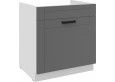 LUNA 80 ZL 1S BB PREMIUM Dustgrey Balta kriauklės spintelė su stalčiumi