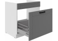 LUNA 80 ZL 1S BB PREMIUM Dustgrey Balta kriauklės spintelė su stalčiumi