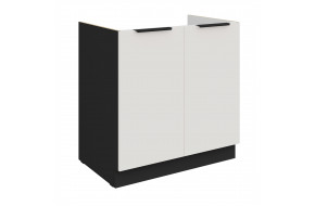 ARIA WH/BL 80 ZL 2F BB kriauklės spintelė
