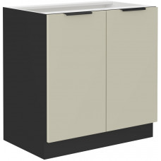 ARONA 80 ZL 2F BB kriauklės spintelė juoda