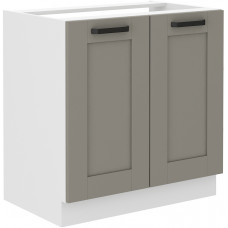 LUNA 80 ZL 2F BB kriauklės spintelė Claygrey Balta