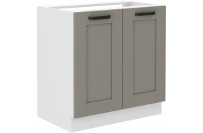 LUNA 80 ZL 2F BB kriauklės spintelė Claygrey Balta