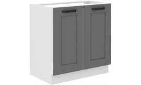 LUNA 80 ZL 2F BB kriauklės spintelė Dustgrey Balta