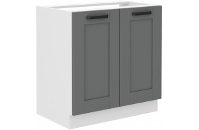 LUNA 80 ZL 2F BB kriauklės spintelė Dustgrey Balta