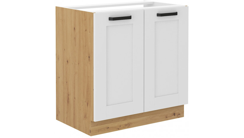LUNA 80 ZL 2F BB kriauklės spintelė Balta Artisan