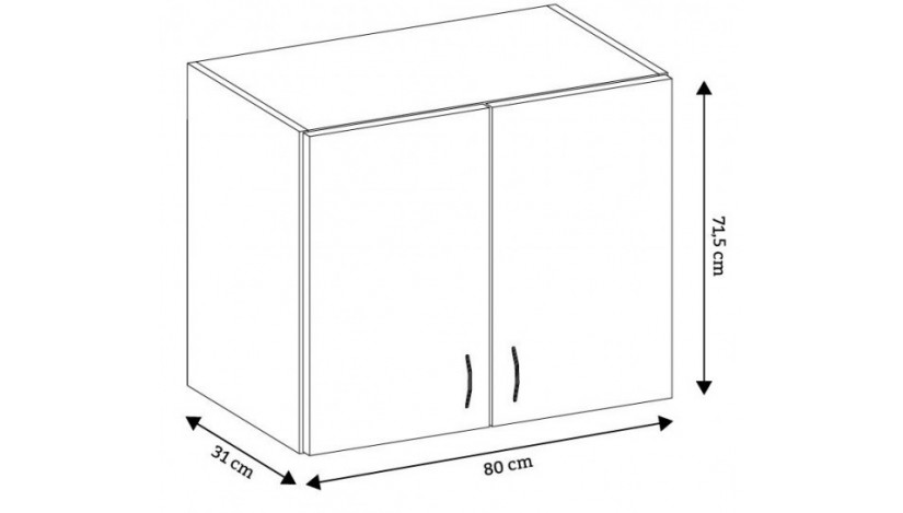 Eko White 80 G-72 Spintelė Pakabinama