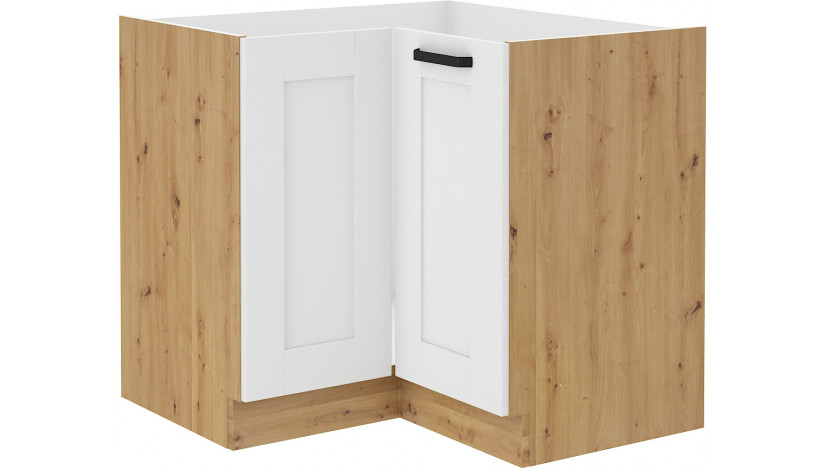 LUNA 89x89 ND 1F BB pastatoma spintelė kampinė Balta Artisan