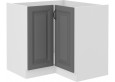 Stilo 89x89 ND 1F BB pastatoma spintelė kampinė Dustgrey balta