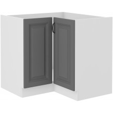 Stilo 89x89 ND 1F BB pastatoma spintelė kampinė Dustgrey balta