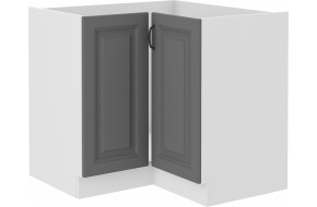 Stilo 89x89 ND 1F BB pastatoma spintelė kampinė Dustgrey balta