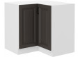 Stilo 89x89 ND 1F BB pastatoma spintelė kampinė Grafit balta