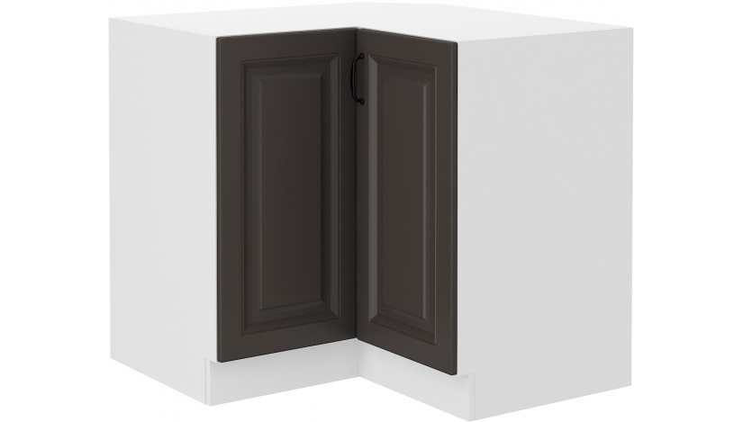 Stilo 89x89 ND 1F BB pastatoma spintelė kampinė Grafit balta