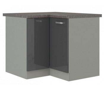 Grey 90x90 ND 2F BB Pastatoma Kampinė Spintelė