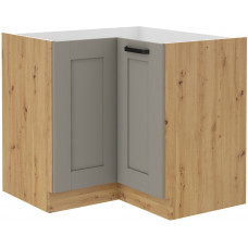 LUNA 90x90 ND 2F BBB pastatoma spintelė kampinė Claygrey Artisan