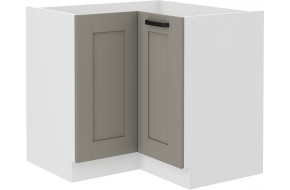 LUNA 90x90 ND 2F BB pastatoma spintelė kampinė Claygrey Balta