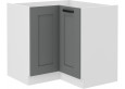 LUNA 89x89 ND 1F BB pastatoma spintelė kampinė Dustgrey Balta