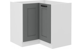 LUNA 89x89 ND 1F BB pastatoma spintelė kampinė Dustgrey Balta