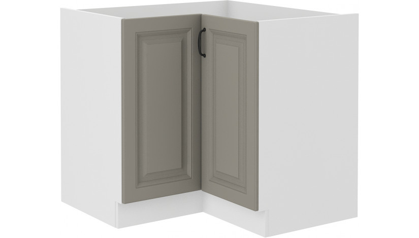 Stilo 89x89 ND 1F BB pastatoma spintelė kampinė Claygrey balta