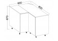 NESSA 90x90 ND 1F BB Pastatoma Kampinė Spintelė