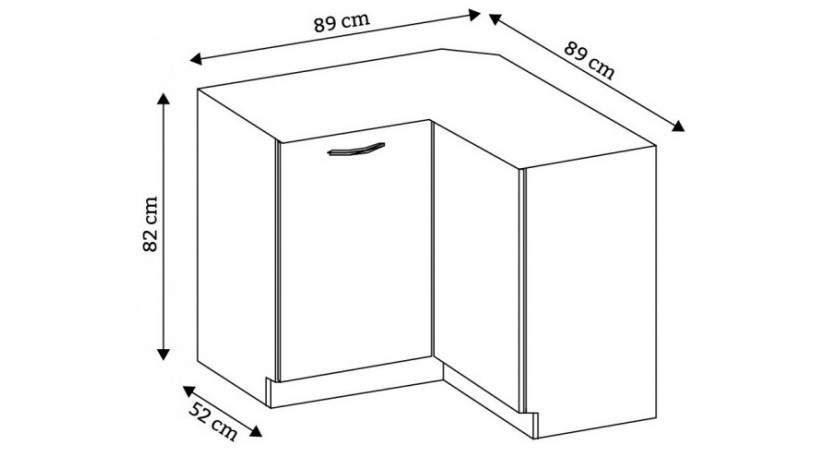Vigo Balta 89x89 ND 1F BB Pastatoma Kampinė Spintelė