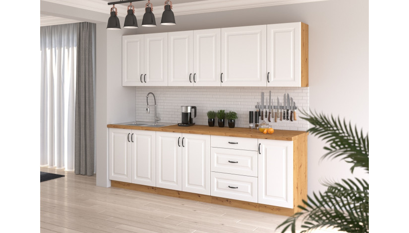 Stilo 58x58 GN-90 1F Pakabinama Kampinė Spintelė artisan balta