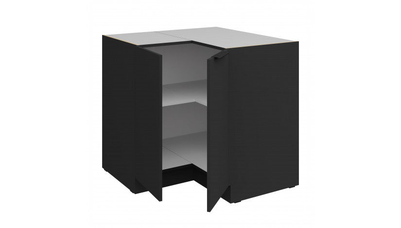 ARIA BL/BL 90x90 DN 2F BB pastatoma kampinė spintelė