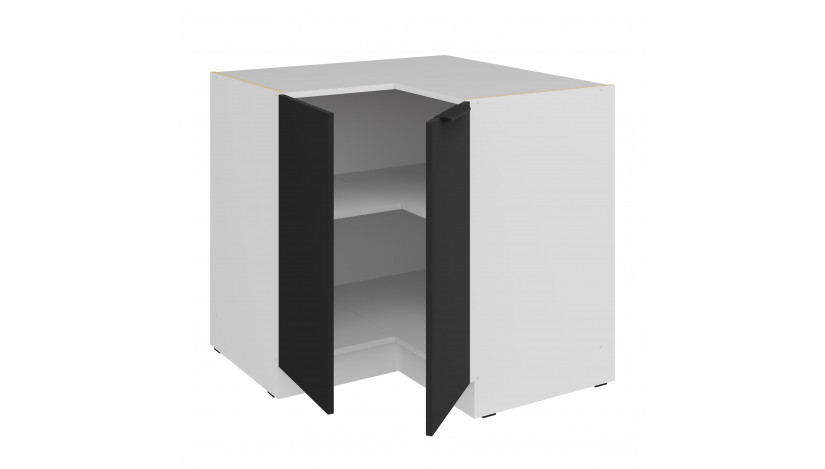 ARIA BL/WH 90x90 DN 2F BB pastatoma kampinė spintelė
