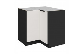 ARIA WH/BL 90x90 DN 2F BB pastatoma kampinė spintelė