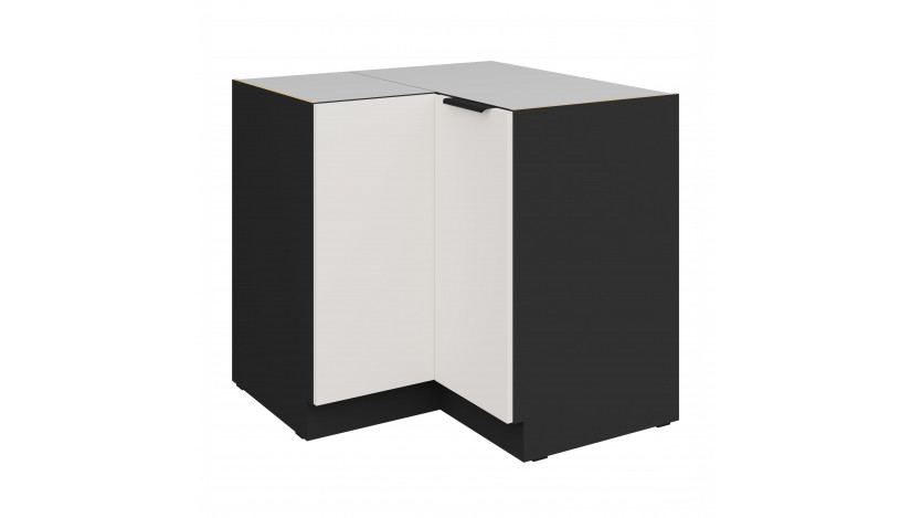 ARIA WH/BL 90x90 DN 2F BB pastatoma kampinė spintelė