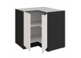 ARIA WH/BL 90x90 DN 2F BB pastatoma kampinė spintelė