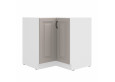 STILO 90x90 DN 2F BB Claygrey balta pastatoma kampinė spintelė