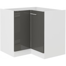 LARA 90x90 ND 2F BB pastatoma kampinė spintelė grey