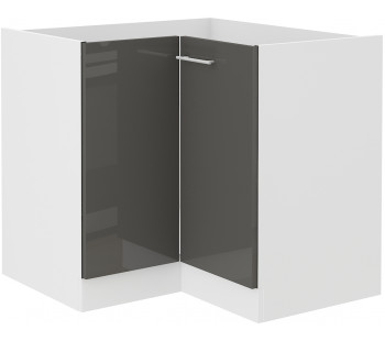 LARA 90x90 ND 2F BB pastatoma kampinė spintelė grey