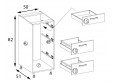 Favorit FAV-9D spintelė su stalčiais 50 cm