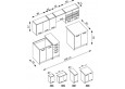 AMANDA 2 260 cm Virtuvės baldų komplektas