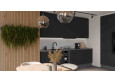 ARIA BL/ANT 60 LO-215 2F įmont. šaldytuvo spinta