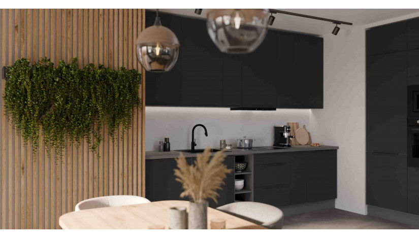 ARIA BL/ANT 60 LO-215 2F įmont. šaldytuvo spinta