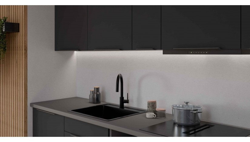 ARIA BL/ANT 60 LO-215 2F įmont. šaldytuvo spinta