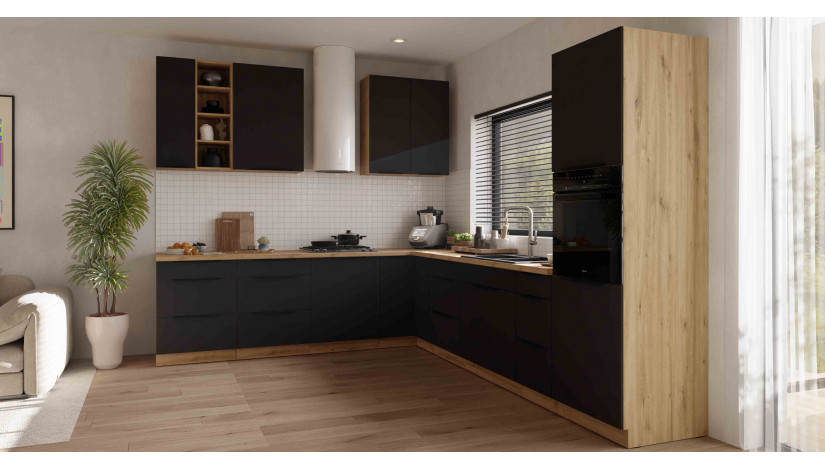 ARIA BL/AR 560 cm kampinis virtuvės baldų komplektas