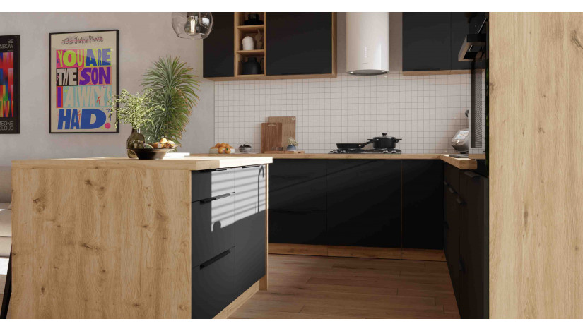 ARIA BL/AR 560 cm kampinis virtuvės baldų komplektas