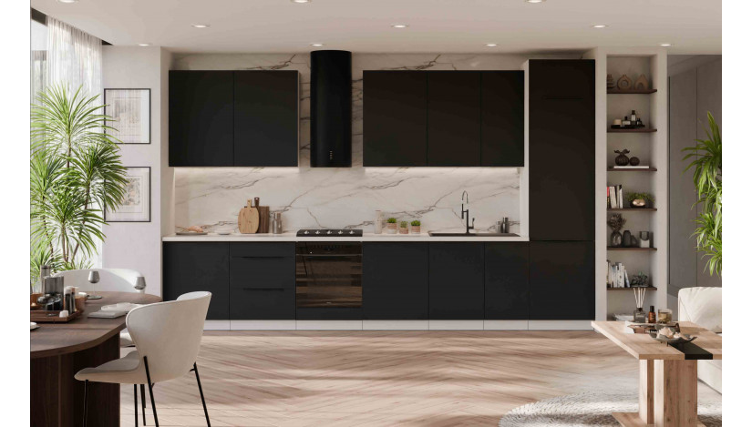 ARIA BL/WH 390 cm virtuvės baldų komplektas