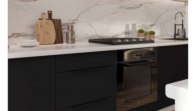 ARIA BL/WH 390 cm virtuvės baldų komplektas