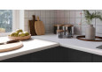 ARIA BL/WH 460 cm kampinis virtuvės baldų komplektas