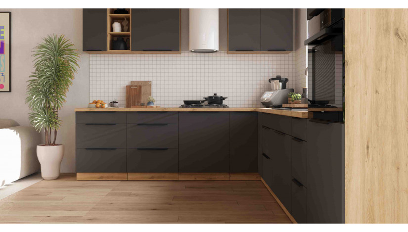 ARIA GR/AR 560 cm kampinis virtuvės baldų komplektas
