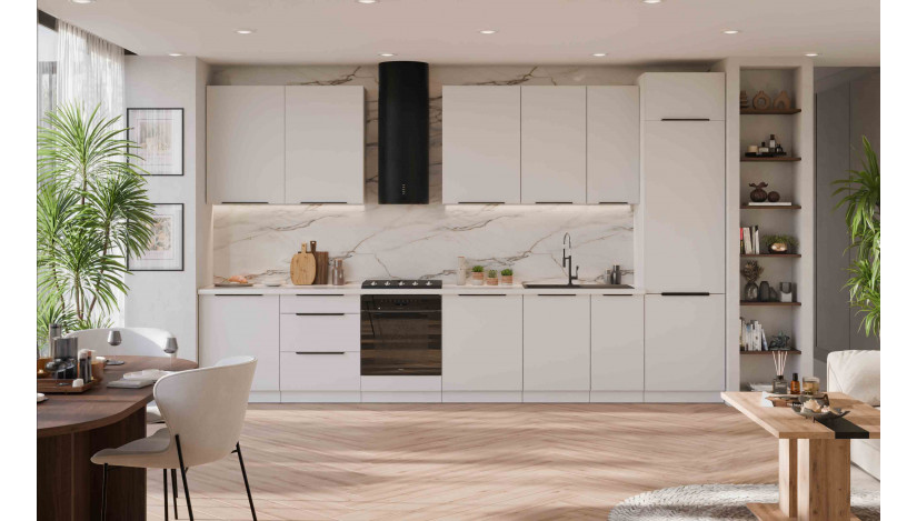ARIA WH/WH 390 cm virtuvės baldų komplektas