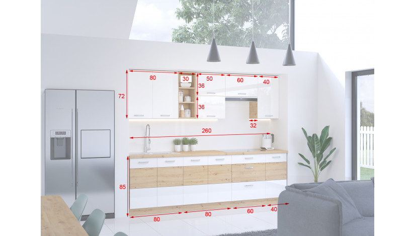 Artisan Balta 260 Virtuvės baldų komplektas